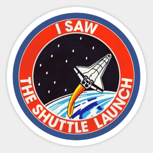 I Saw the Shuttle Launch Vintage 80s Souvenir Sticker